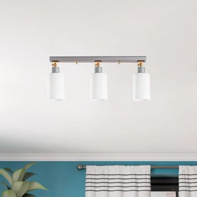 Candeeiro de Teto Balcova – Prateado – Diâmetro 64 cm x Altura 25 cm