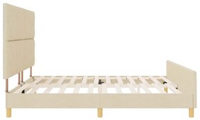 Cama vidaXL Creme 200x200 cm Tecido