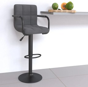 vidaXL Banco de bar tecido cinzento-claro