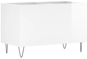 Armário p/ discos 74,5x38x48 cm deriv. madeira branco brilhante