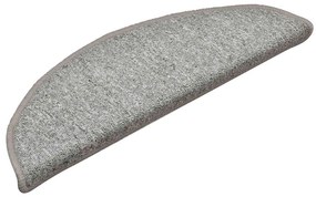 Tapetes de escada 30 pcs 56x17x3 cm cinzento-claro