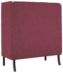 Sofá de Costas Altas Bordô 109x56x121 cm Tecido