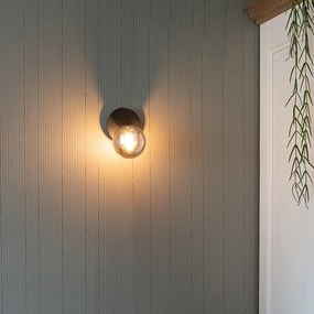 Projetores rústico preto ajustável com vidro fumê - Athens