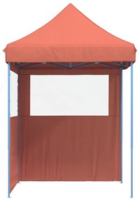 Tenda p/ festas pop-up dobrável 2 paredes laterais terracotta