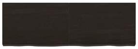 Tampo de mesa 120x40x(2-6) cm carvalho tratado castanho-escuro