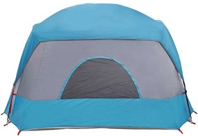 Tenda familiar estilo cabana para 6 pessoas impermeável azul
