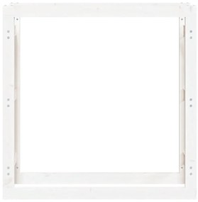 Suporte para lenha 100x25x100 cm pinho maciço branco