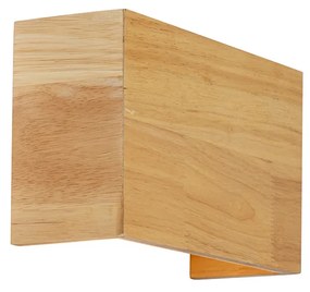 Candeeiro de parede inteligente madeira carvalho 24 cm com Wifi G9 - Otan