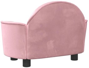 Cama para cães 66x40x45 cm veludo rosa