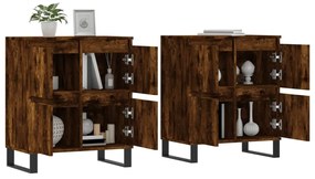 Aparadores 2 pcs derivados de madeira carvalho fumado