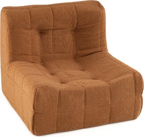 Pufe com enchimento incluído 86 x 86 x 72 cm, esponja integrada, encosto ergonómico, base antiderrapante e capa em tecido macio para sala ou quarto, C