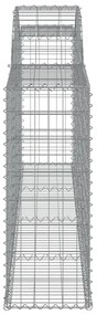 Cestos gabião arqueados 5 pcs 300x30x80/100cm ferro galvanizado