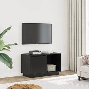 Móvel de TV 74x35x44 cm madeira de pinho maciça preto
