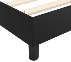 Estrutura de cama 90x200 cm couro artificial preto