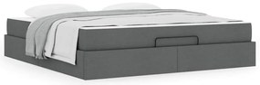 Estrutura da Cama Outros Cinzento escuro 180 x 200 cm tecido