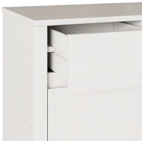 Sideboard vidaXL "DRAMMEN" Branco 114x43x75,5 cm Madeira Sólida Pinus