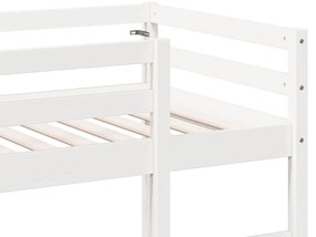 Cama alta sem colchão 80x200 cm pinho maciço branco