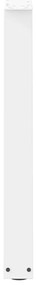 Pés para mesa de jantar em V, 2 peças, branco, 100x(72-73,3) cm, aço