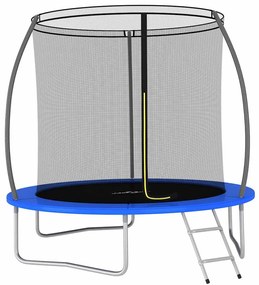 Conjunto de trampolim redondo 244x55 cm 100 kg