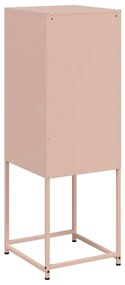 Aparador alto 36x39x107 cm aço rosa