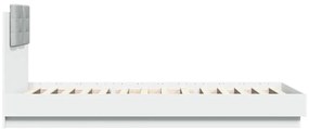 Estrutura cama c/ cabeceira 100x200 cm derivados madeira branco