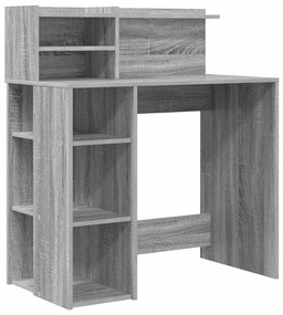 Secretária com Armazenamento Cinza Sonoma 90x48x101.5 cm Derivados de
