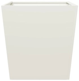 Vaso/floreira de jardim 50x50x50 cm aço branco