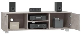 Móvel p/ TV 140x40,5x35 cm derivados madeira cinzento cimento