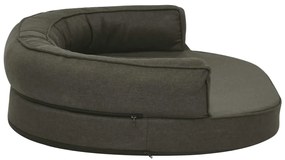 Cama p/ cães ergonómica 75x53cm aspeto linho cinzento-escuro