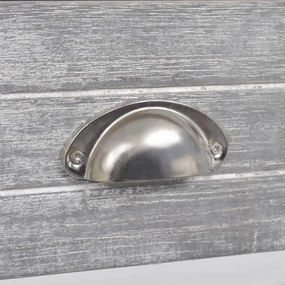 Mesa de cabeceira com 1 gaveta, cinzento e branco