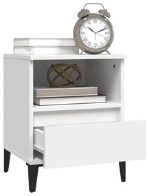 Mesas de cabeceira 2 pcs 40x35x50 cm branco