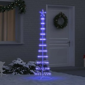 vidaXL Árvore de Natal LED com 230 LEDs Azul 51 x 51 x 190 cm Metal