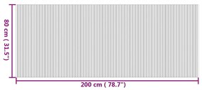Tapete retangular 80x200 cm bambu cor natural
