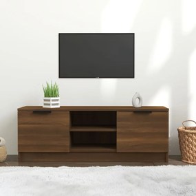 vidaXL Móvel p/ TV 102x35x36,5 cm madeira processada carvalho castanho