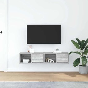 Móveis TV 2 pcs 60x31x25,5 cm derivados madeira cinzento sonoma