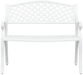 Banco de jardim 102 cm alumínio fundido branco