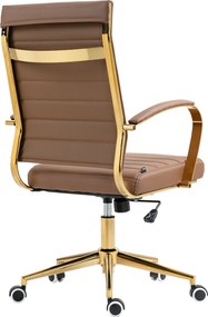 Cadeira de Escritório Havana Couro sintético castanho claro