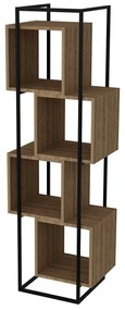 Estante Prada – Noz e Preto – 52x160x38 cm
