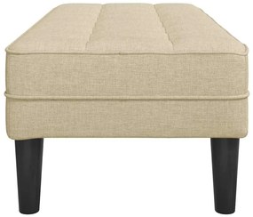 Banco vidaXL Creme 113x57x39 cm Tecido