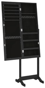 Móvel para joias independente espelhado 42x38x152 cm preto