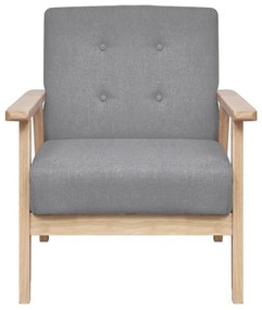 Poltrona Tim - Cinzento Claro - Design Retro