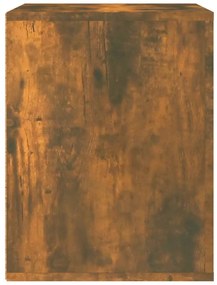Mesa de cabeceira de parede 50x36x47 cm carvalho fumado