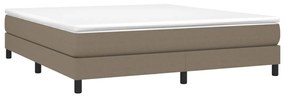 Cama sem colchão 160x200 cm tecido castanho-acinzentado