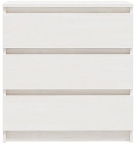 Mesa de cabeceira 60x36x64 cm madeira de pinho maciça branco