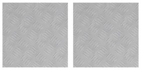 Placas de Alumínio Antiderrapantes em Xadrez 2 pcs 40x40 cm
