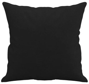 Sofá Darma - De 3 Lugares e com 2 Almofadas Decorativas - Cor Preto -