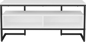 Móvel TV Merrion – Preto e Branco – 110x35x49,9 cm