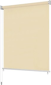 vidaXL Estore de rolo para exterior 140x230 cm creme