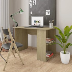 vidaXL Secretária 110x60x73 cm contraplacado carvalho sonoma