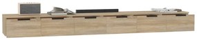 Armários de parede 2pcs 102x30x20cm derivados de madeira sonoma